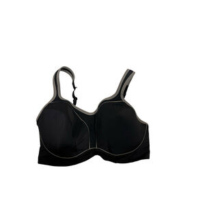 Fit Fully Yours Black/gray Pauline Full Coverage Underwire Sports Bra Size 36F